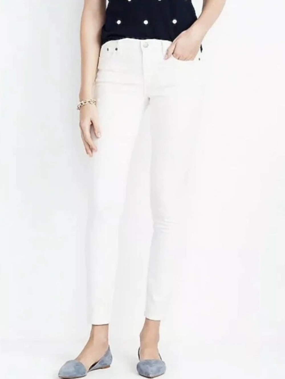 NWT J.Crew White Wash Straight & Narrow Jean Frost Wash